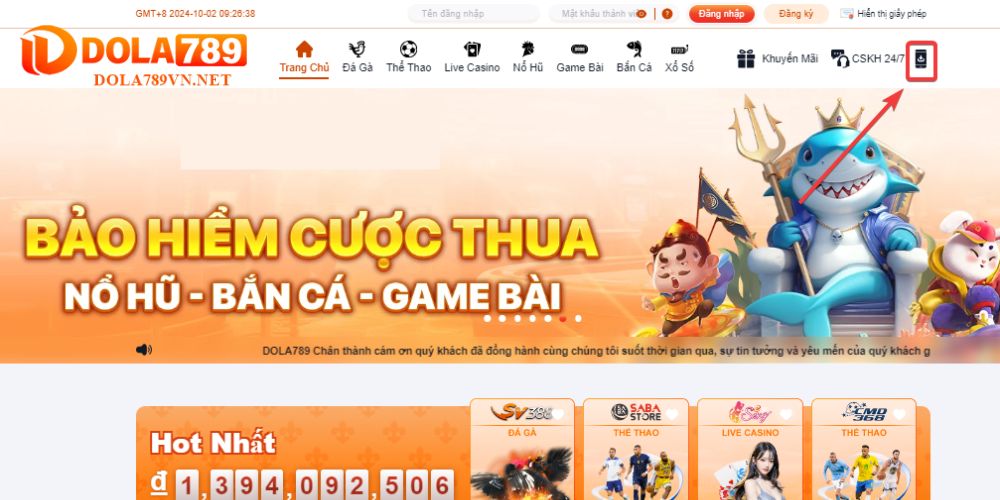 Biểu tượng tải app Dola789 tại trang chủ